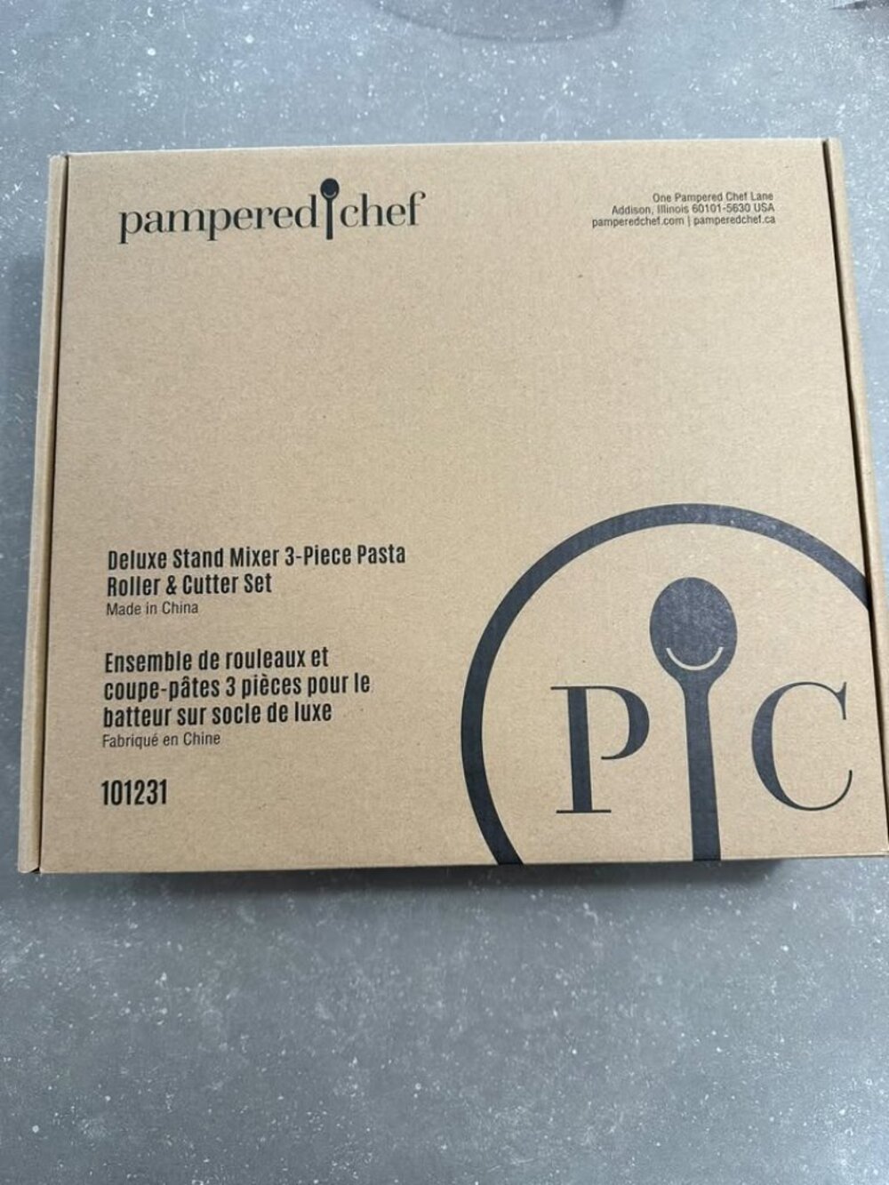 Pampered Chef 101231 Deluxe Stand Mixer 3-piece Pasta Roller & Cutter Set